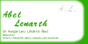 abel lenarth business card